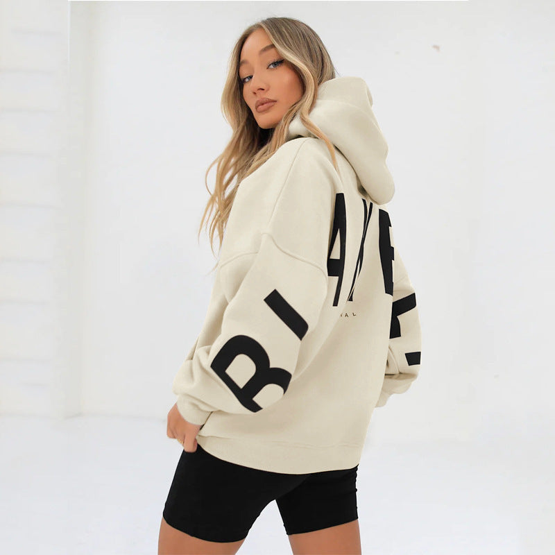 ❤️🔥New fashionable printed versatile long-sleeved loose hooded sweatshirt✨