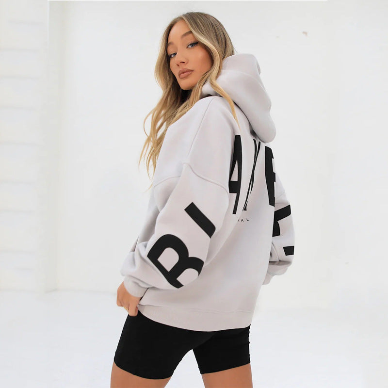 ❤️🔥New fashionable printed versatile long-sleeved loose hooded sweatshirt✨