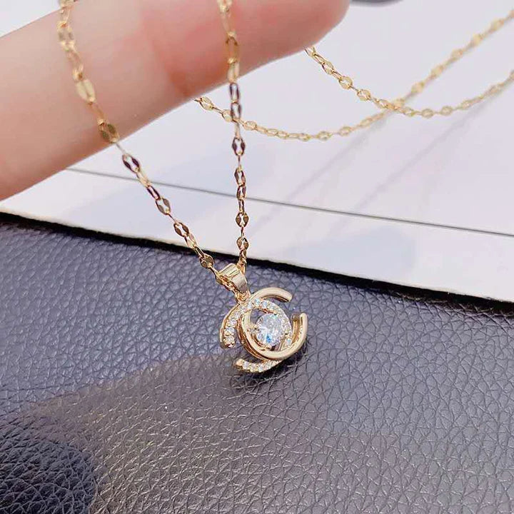 Double C Collarbone Necklace