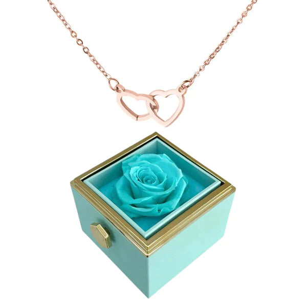 ✨Eternal Rose Necklace with Two Hearts💕