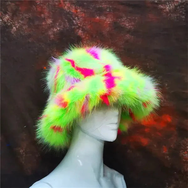 Plush Colorful Hat