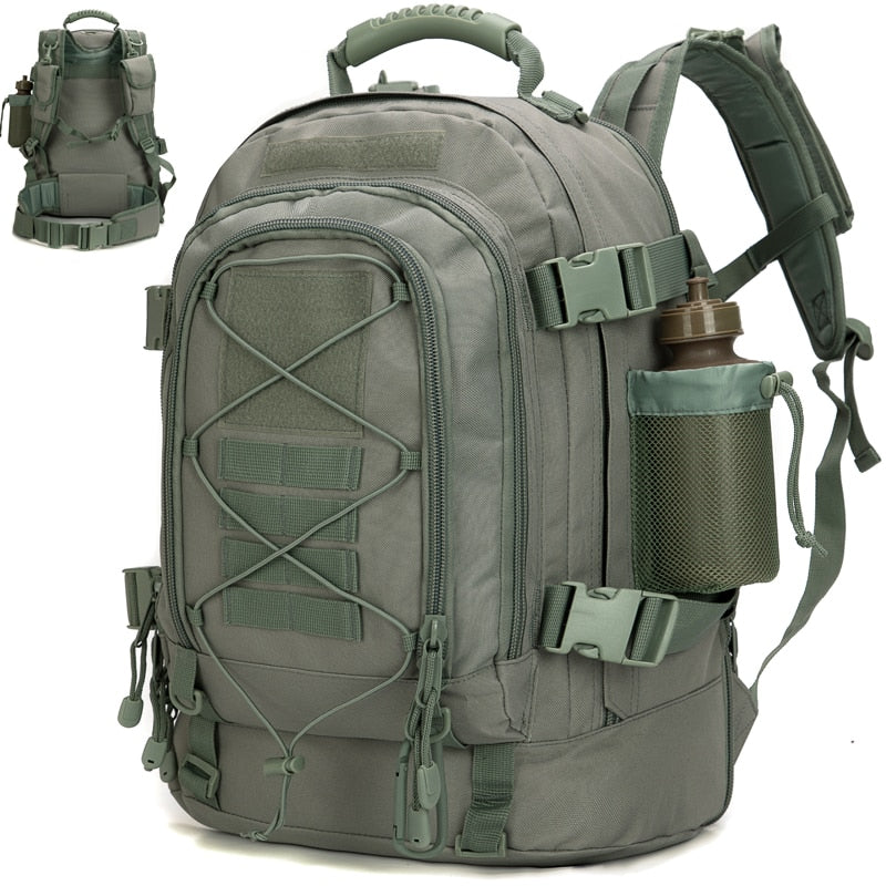 60L Military Tactical Backpack Army Molle Assault Rucksack 3P Outdoor Travel Hiking Rucksacks Camping Hunting Climbing Bags