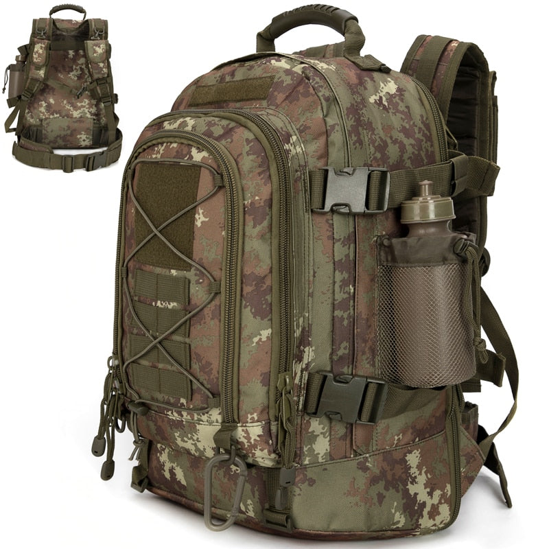 60L Military Tactical Backpack Army Molle Assault Rucksack 3P Outdoor Travel Hiking Rucksacks Camping Hunting Climbing Bags