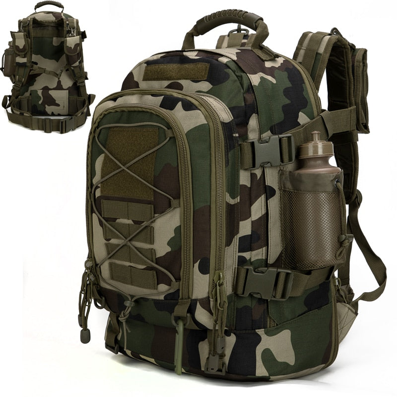 60L Military Tactical Backpack Army Molle Assault Rucksack 3P Outdoor Travel Hiking Rucksacks Camping Hunting Climbing Bags