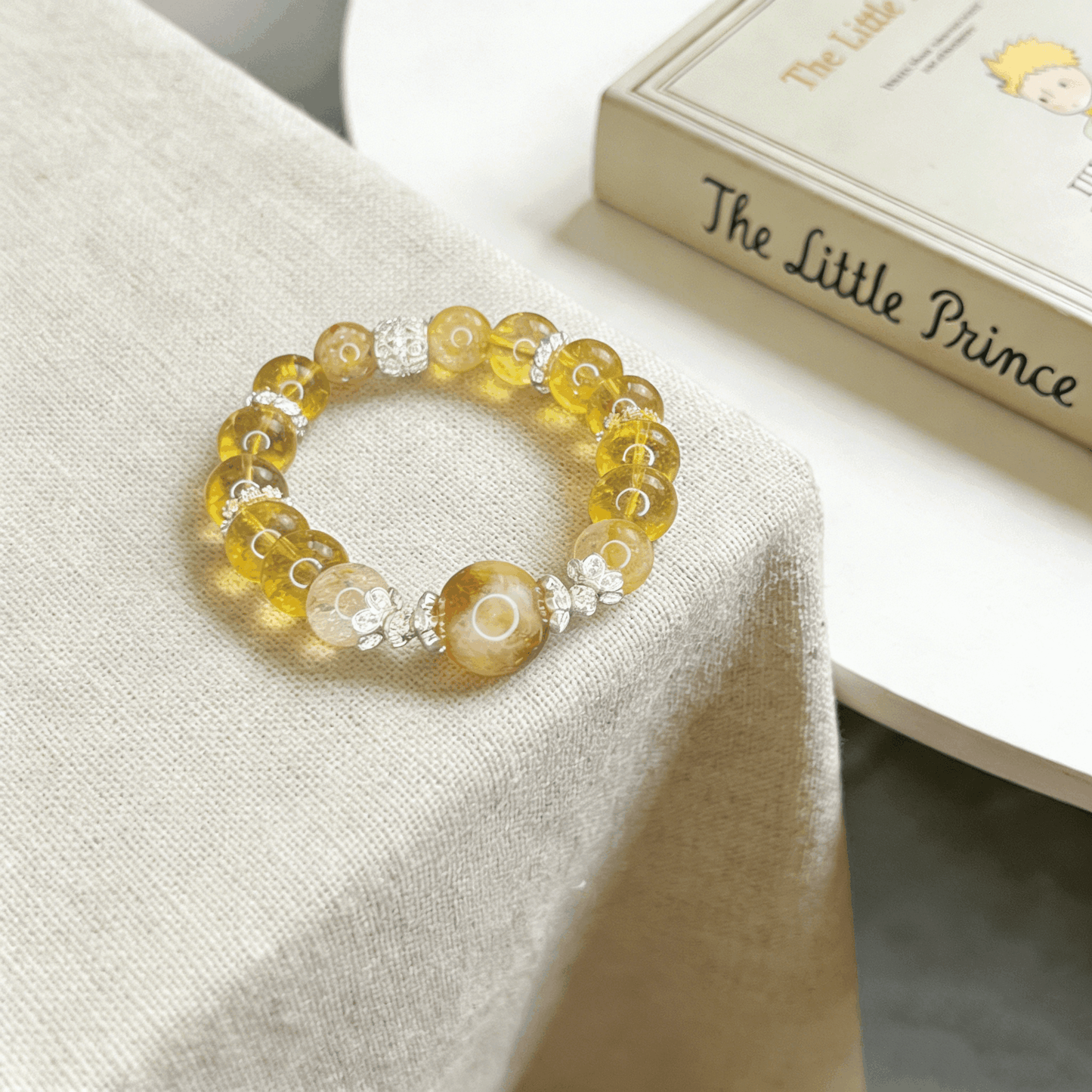 Lucky Abundance Yellow Crystal Bracelet | Natural Citrine & Golden Phantom Quartz
