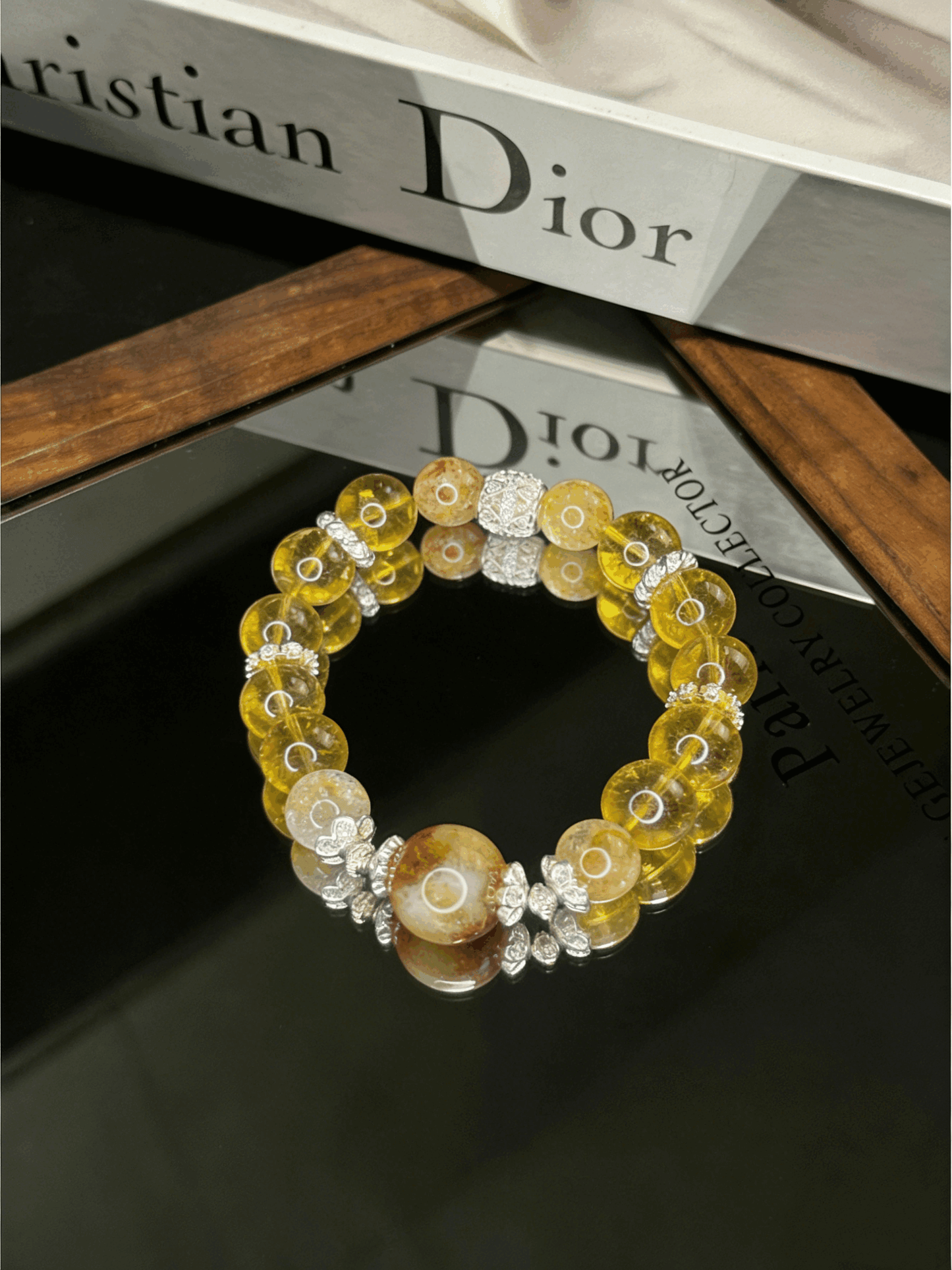 Lucky Abundance Yellow Crystal Bracelet | Natural Citrine & Golden Phantom Quartz