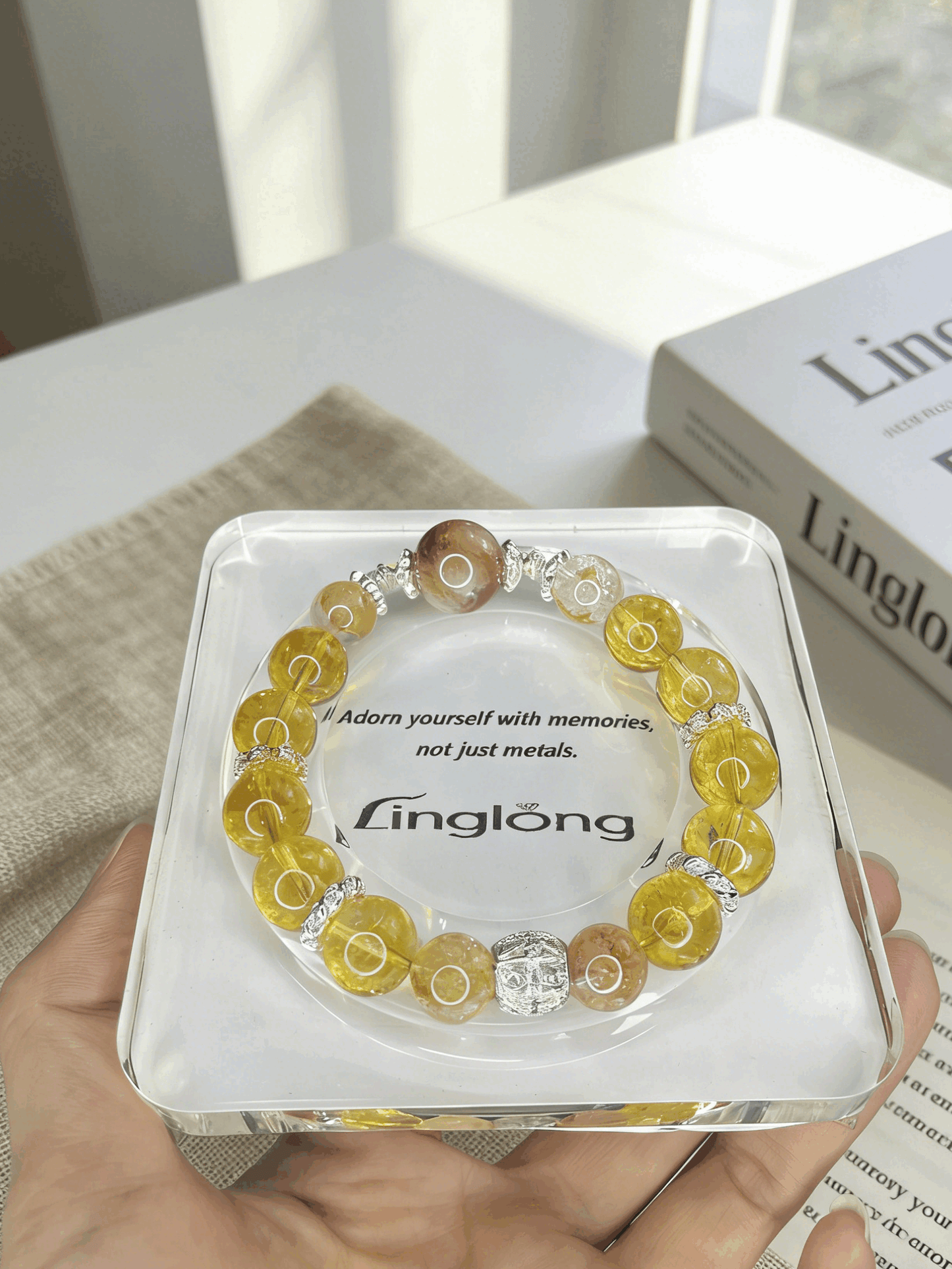 Lucky Abundance Yellow Crystal Bracelet | Natural Citrine & Golden Phantom Quartz