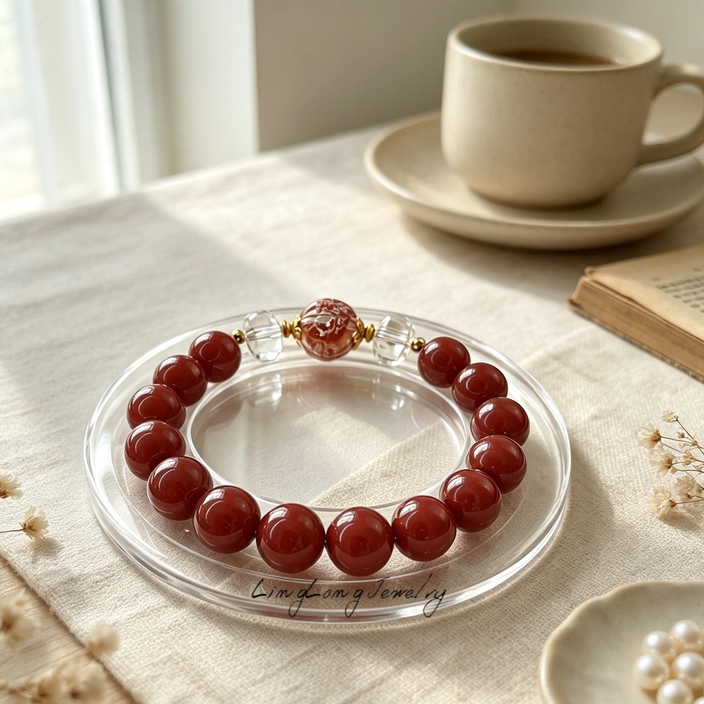 Natural Crystal Multi‑Stone Beaded Bracelet, Handmade Stackable Healing Crystal Bracelet for Women, Ideal Gift for Her Daily Wear