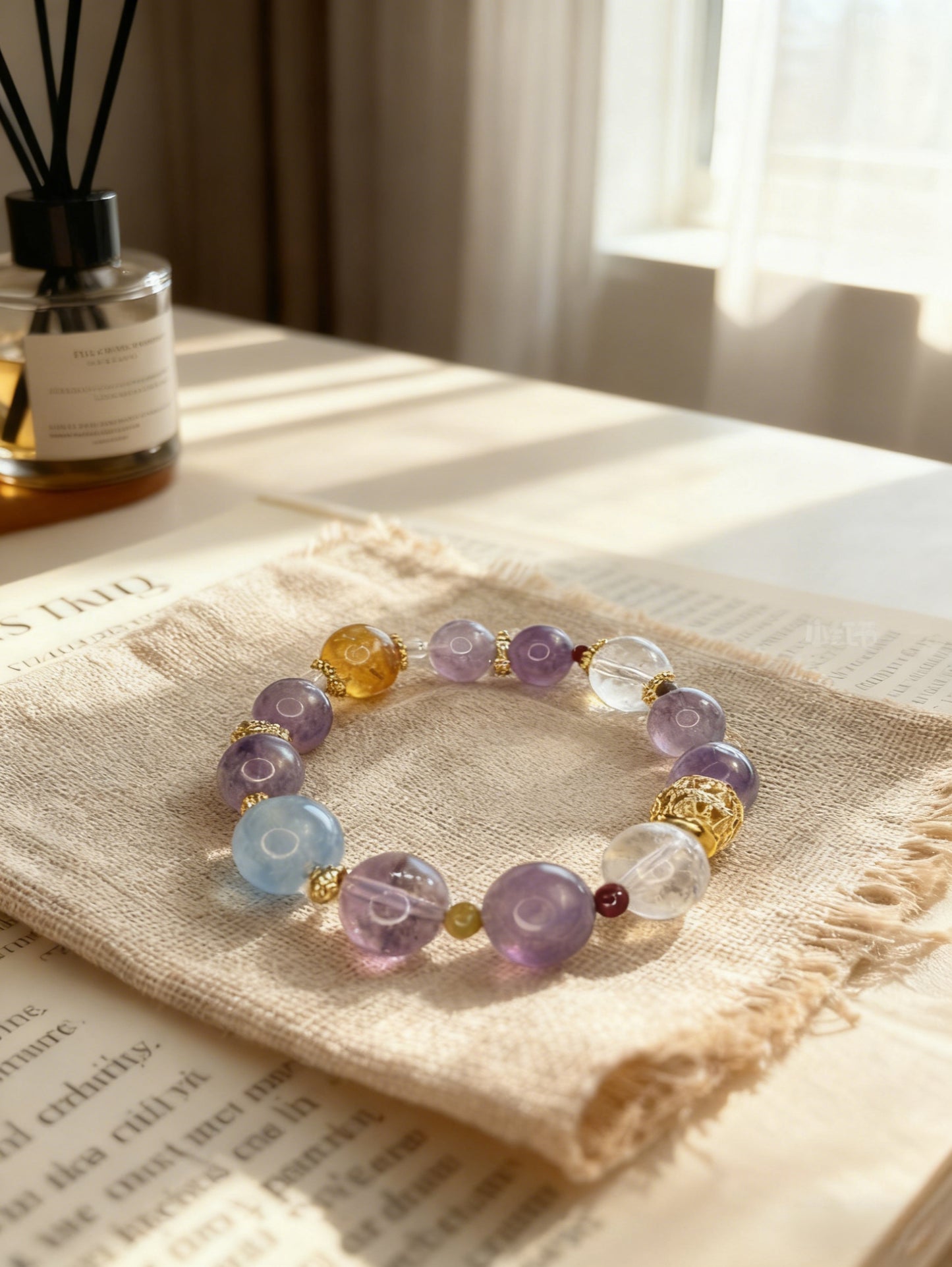 Premium Multi-Treasure Crystal Bracelet-Handmade Golden Citrine Beaded Bracelet | Confidence, Emotional Balance & Abundant Wealth