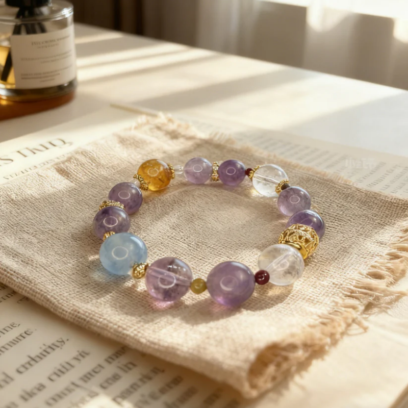 Premium Multi-Treasure Crystal Bracelet-Handmade Golden Citrine Beaded Bracelet | Confidence, Emotional Balance & Abundant Wealth