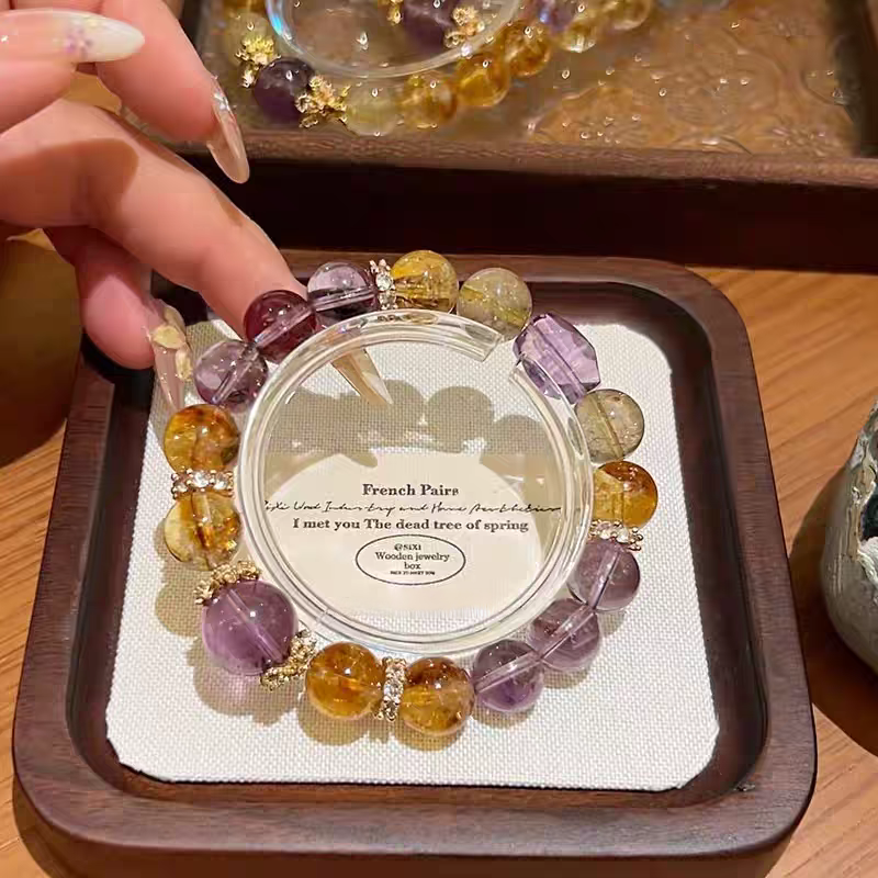 Premium Multi-Treasure Crystal Bracelet-Handmade Golden Citrine Beaded Bracelet | Confidence, Emotional Balance & Abundant Wealth
