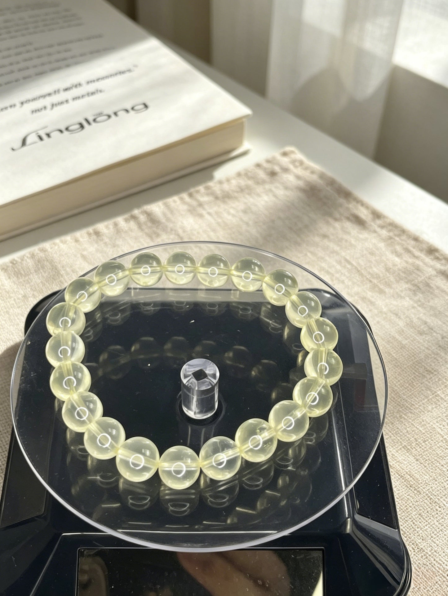 Natural Lemon Citrine Bracelet, 9+mm High Grade Vitreous Quartz, Handmade Crystal Jewelry for Women, Positive Energy Healing Stone, Gift for Her