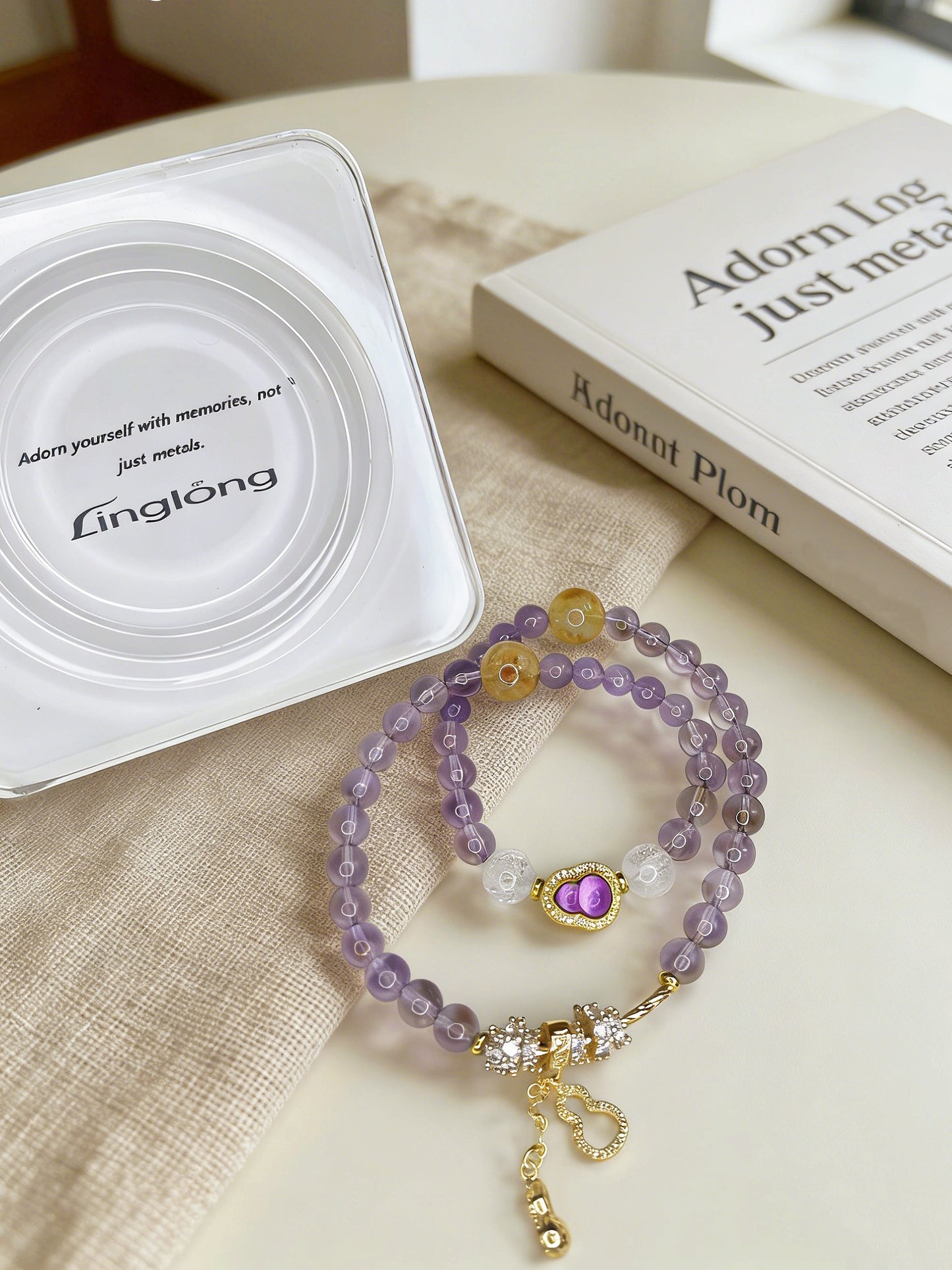 Linglong Natural Lavender Amethyst Double Wrap Bracelet | Energy Crystal Jewelry