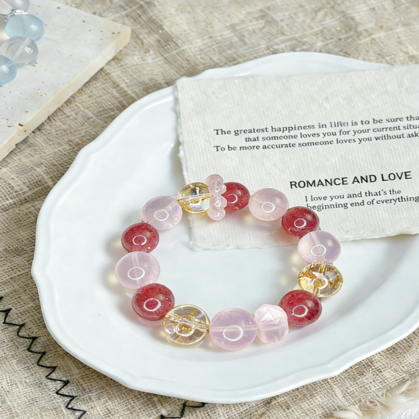 High Transparency Purple Pink Crystal Bracelet 13mm–15mm for Women Positive Energy Gift