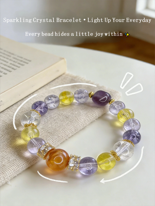 Handmade Natural Color Phantom Crystal Bracelet | Chakra Energy Resonance &  Abundance Magnetic Field Jewelry 10–12mm