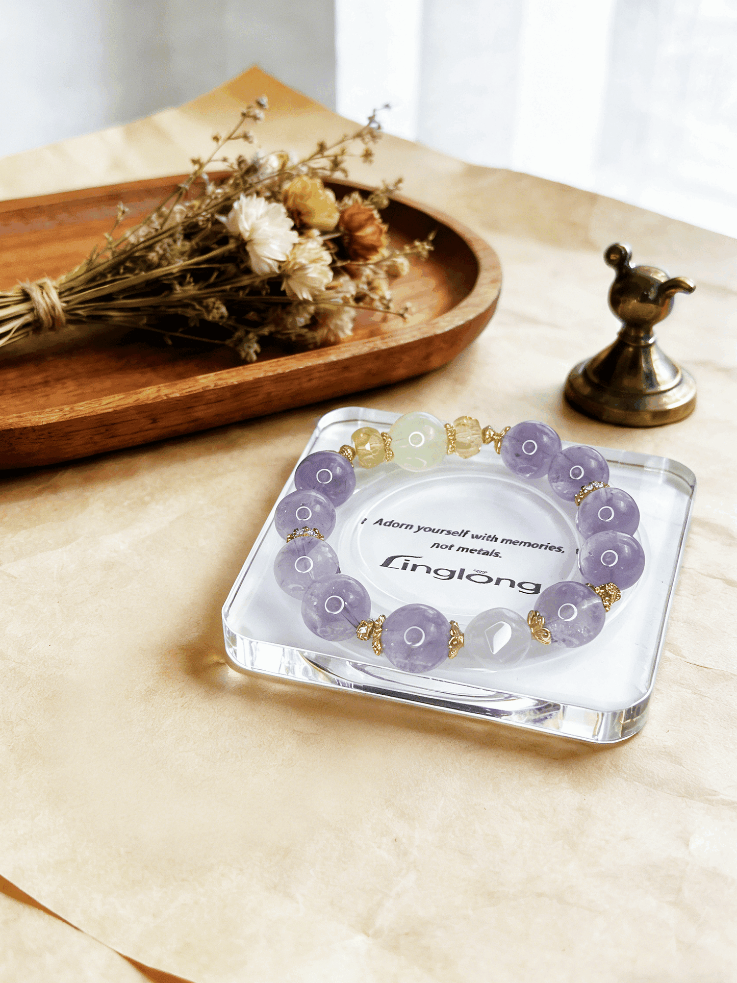 Ethically Mined Rainbow Lavender Amethyst Chakra Bracelet | 12-15mm Hypoallergenic