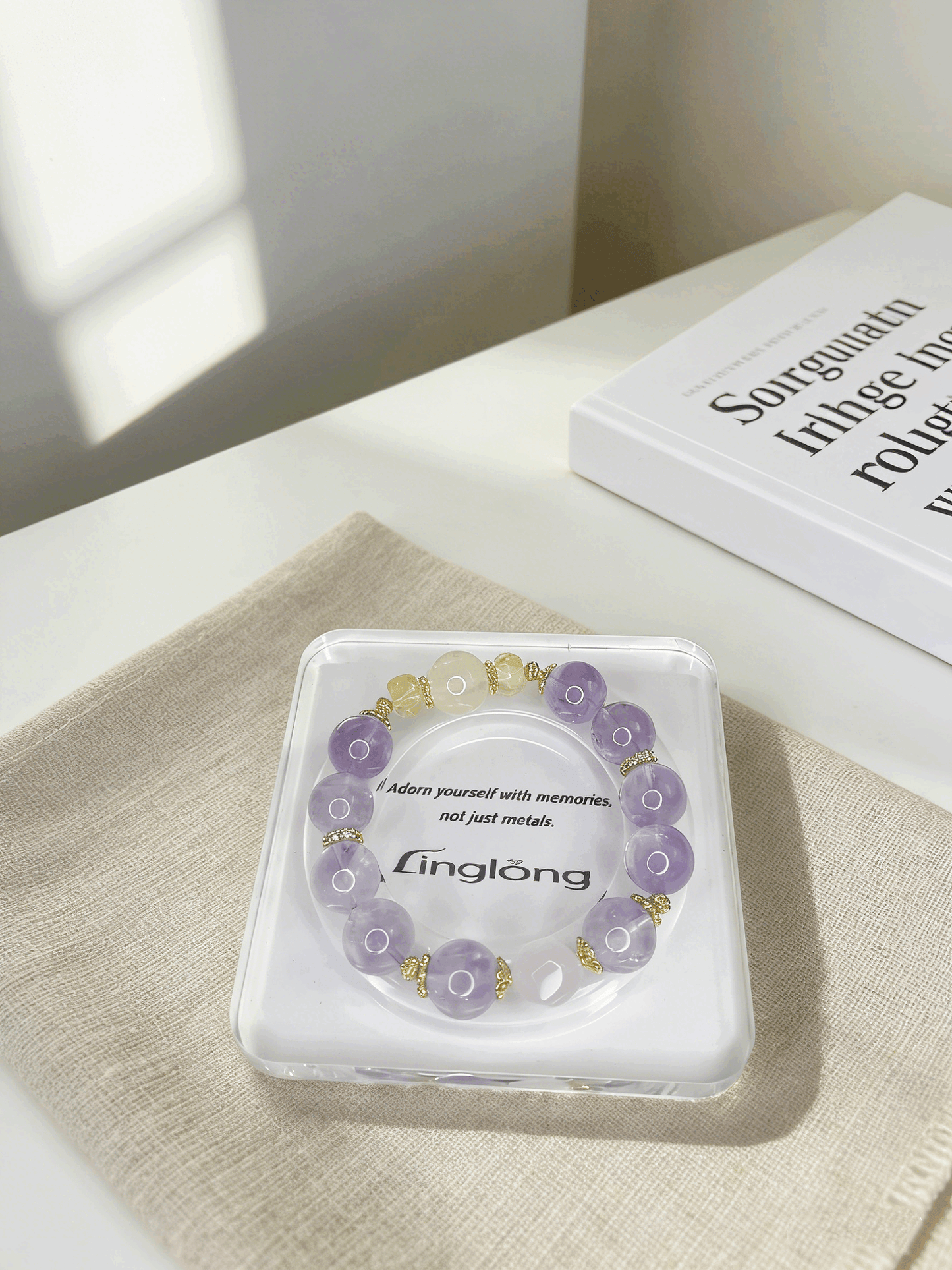 Ethically Mined Rainbow Lavender Amethyst Chakra Bracelet | 12-15mm Hypoallergenic