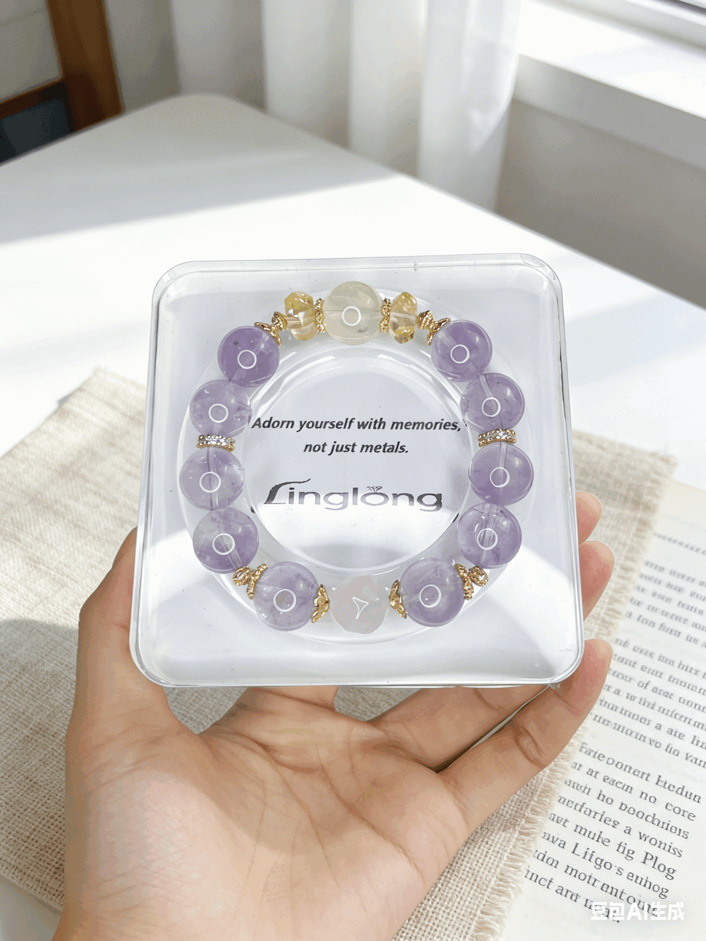 Ethically Mined Rainbow Lavender Amethyst Chakra Bracelet | 12-15mm Hypoallergenic