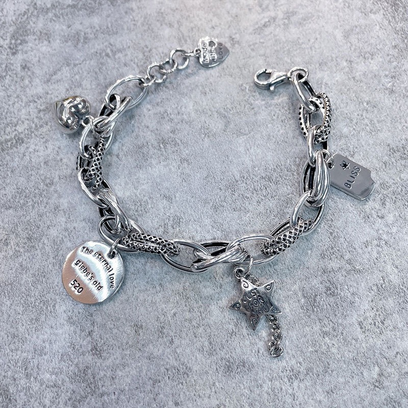 S925 Sterling Silver Fashion Lucky Trendy Bracelet