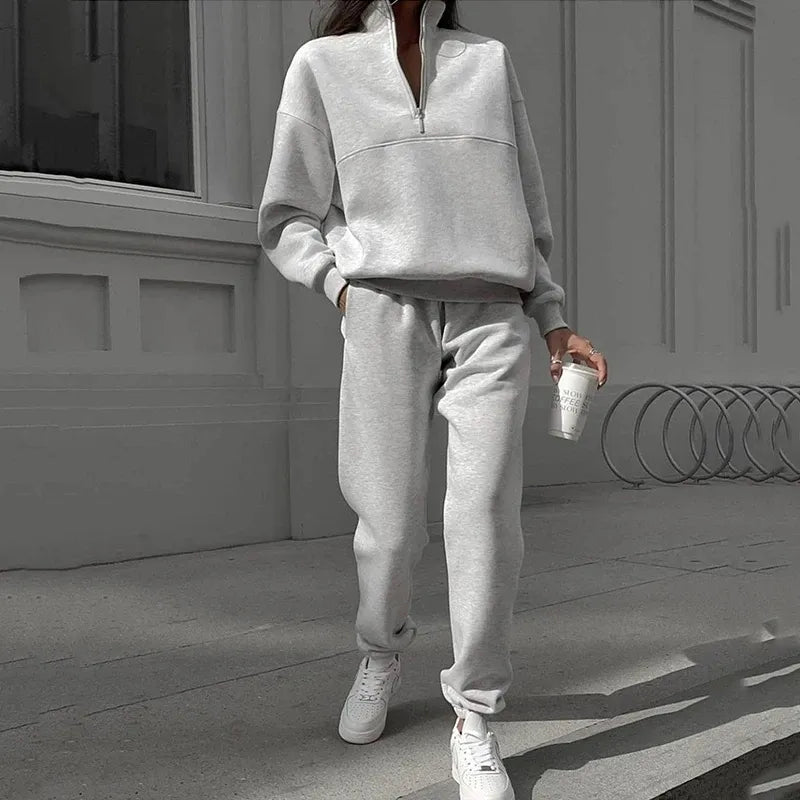 ✨New Polo collar fashion sweatshirt suit💕🎁