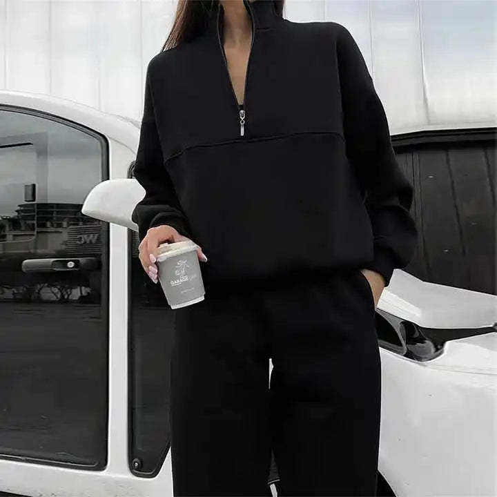 ✨New Polo collar fashion sweatshirt suit💕🎁
