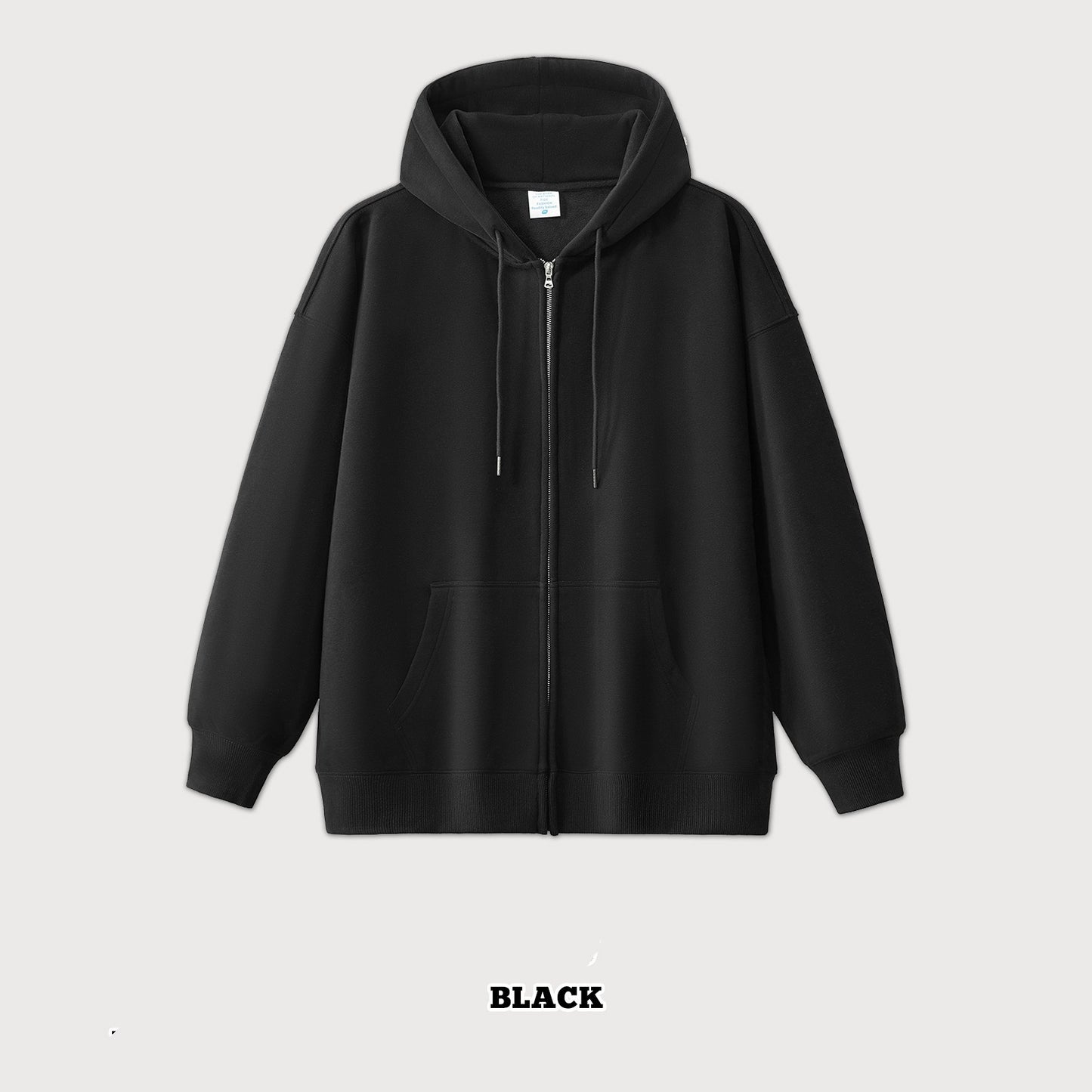 Oversized Solid Colour Zip Hoodie