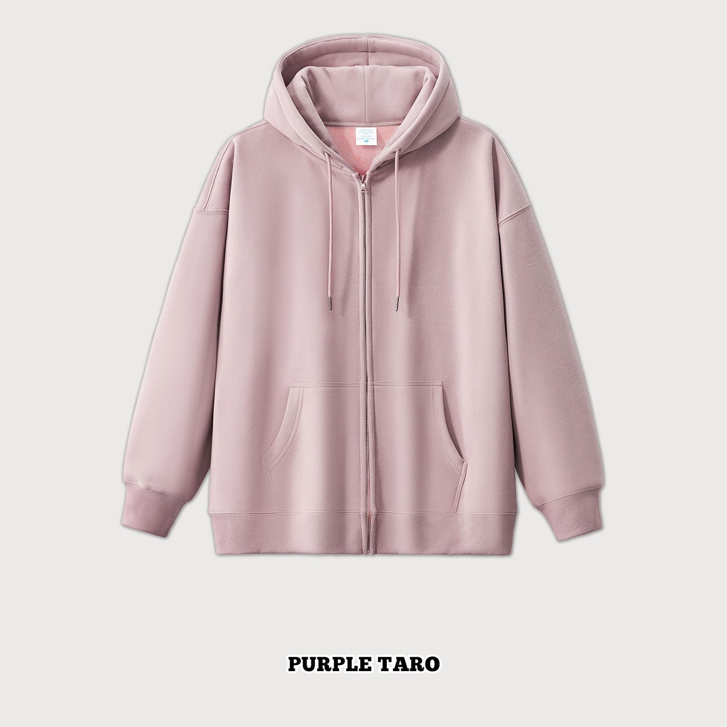 Oversized Solid Colour Zip Hoodie