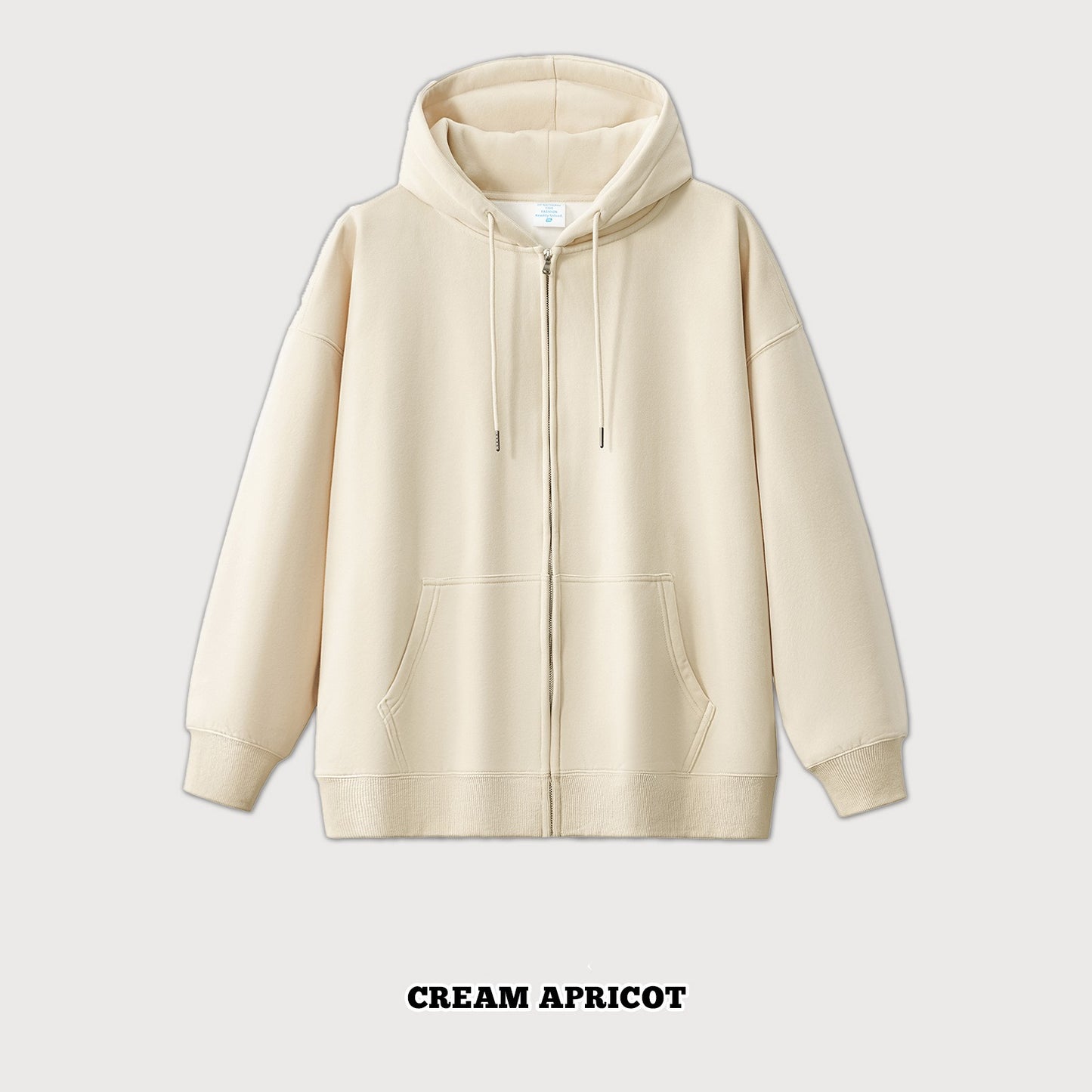 Oversized Solid Colour Zip Hoodie