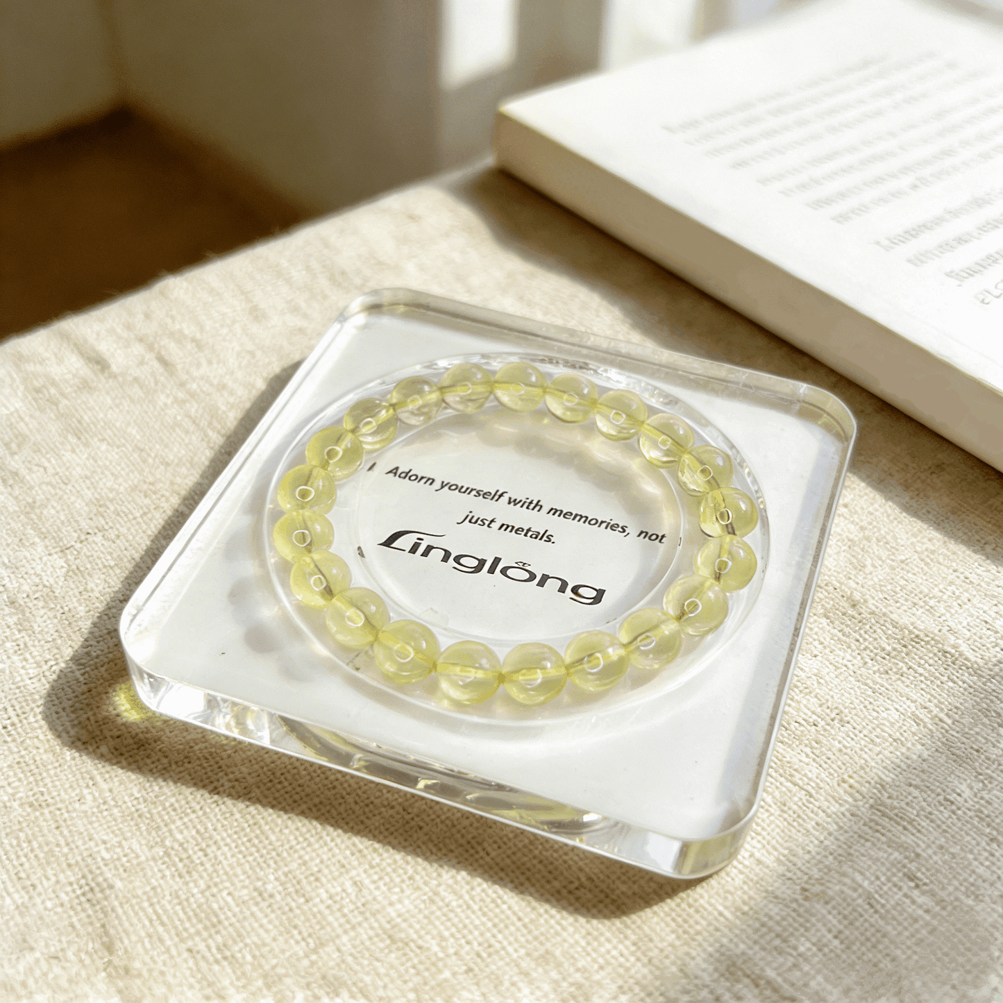 Natural Lemon Citrine Bracelet, 9+mm High Grade Vitreous Quartz, Handmade Crystal Jewelry for Women, Positive Energy Healing Stone, Gift for Her